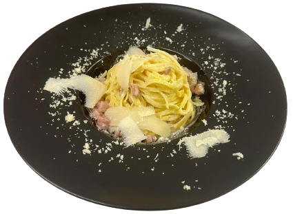 Tagliolini cu prosciutto cotto și parmezan