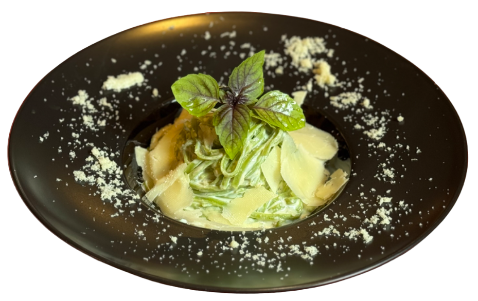 Tagliolini de spanac cu gorgonzola si parmezan