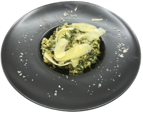 Risotto cu spanac, ricotta si parmezan